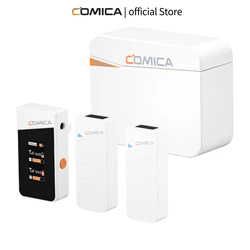 Comica Vimo C 2.4G Dual-channel Wireless Microphone with Charging Case for Smartphone Camera Laptop Interview YouTube Facebook