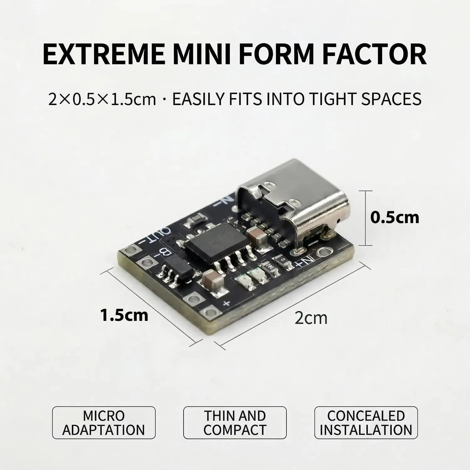 1-20Pcs TP4056 3.7V 리튬 배터리 충전 방전 보드(보호 기능 포함) Type-C USB Type C 리튬 이온 배터리 충전 보드 썸네일 5
