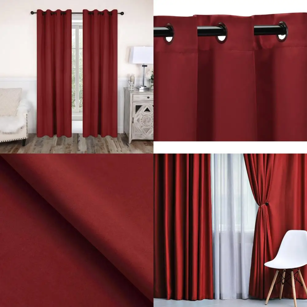 Modern Blackout Curtain Panels for Kitchen, Bedroom, Living Room - Perfect Drapes Covering Window Frame Cove