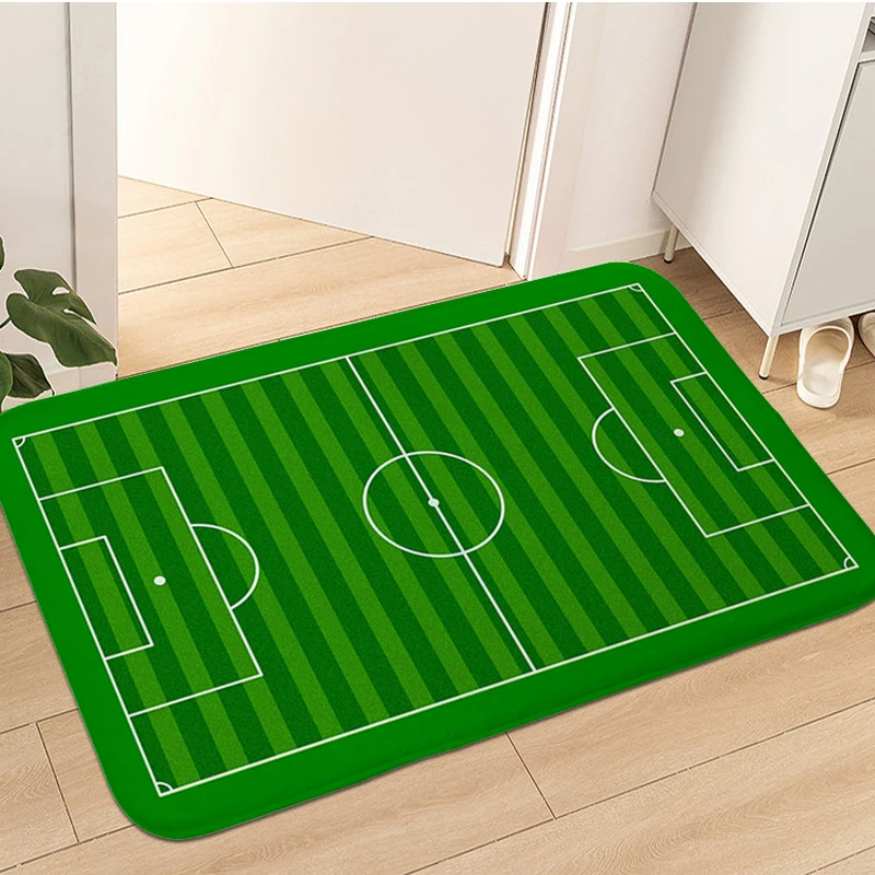 Football Field Area Living Room Bath Rug Carpet for Bedroom Funny Doormat Entrance Door Kitchen Foot Mat Useful Things for Home