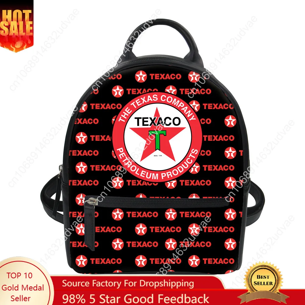Texaco Backpack Purse Women Schoolbags Personalized Double Shoulder Bag High Quality Daypack Leather Travel Bag Gift