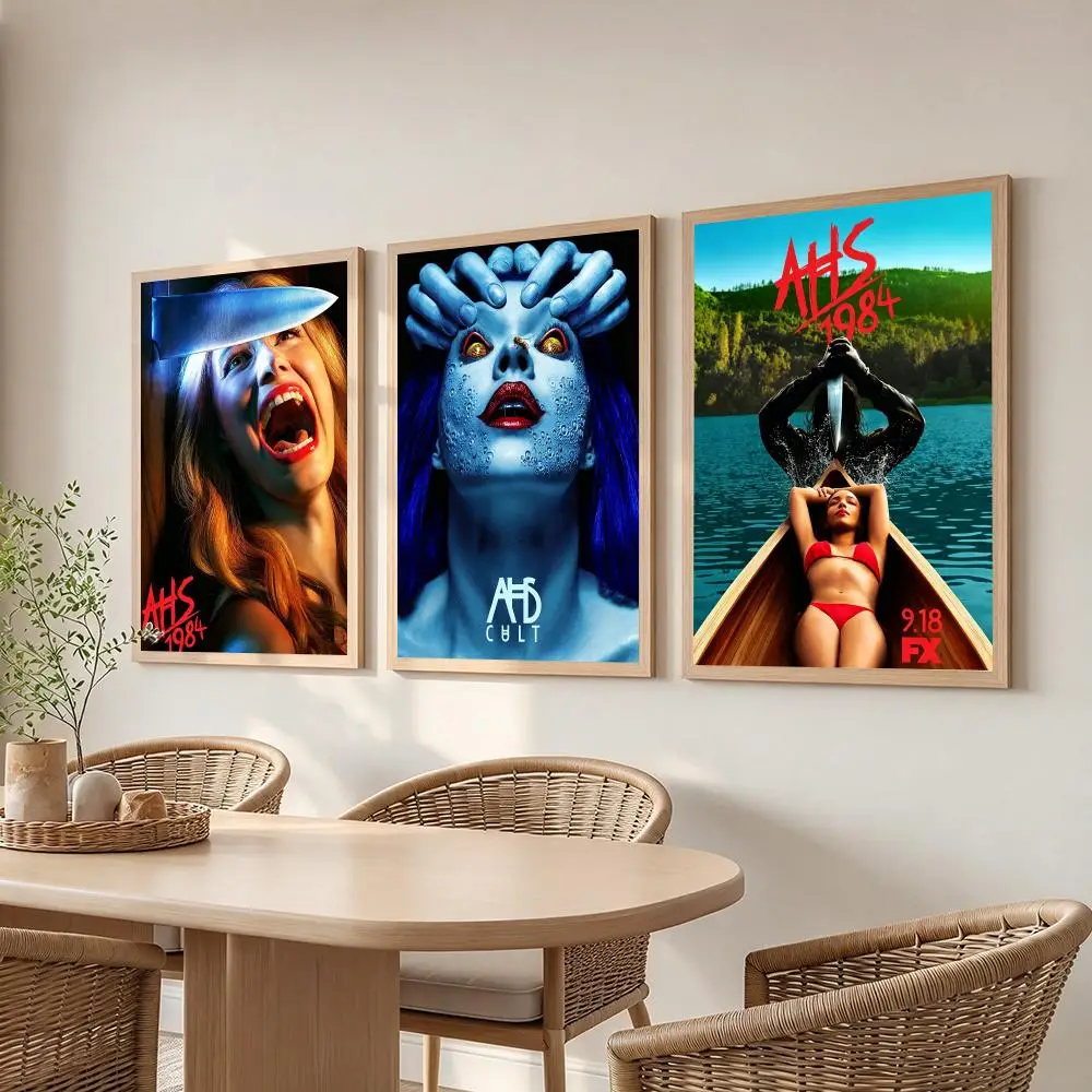 series American Horror Story Poster Poster HD Frameless Creamy Style Home Decor Wall Art for Living Room Bedroom Gift