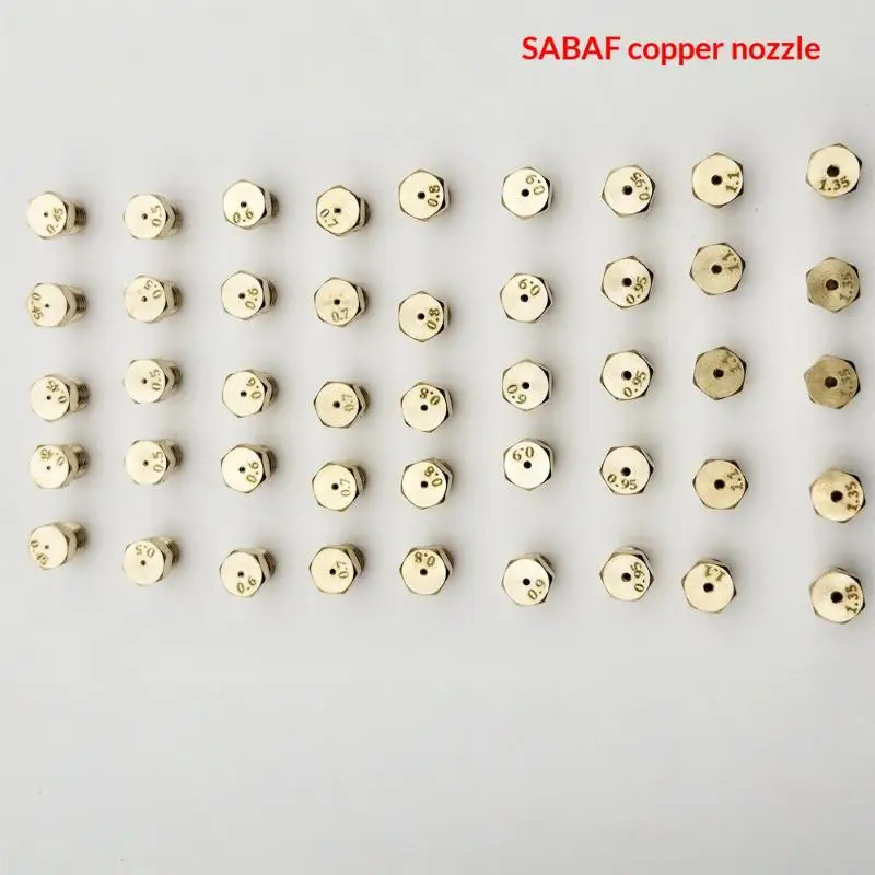 5pcs Propane Gas Nozzles 0.5mm Orifice Brass Jet Nozzle Propane Burner Orifice Kit Grill Replacement Parts LP Gas M6*0.75mm