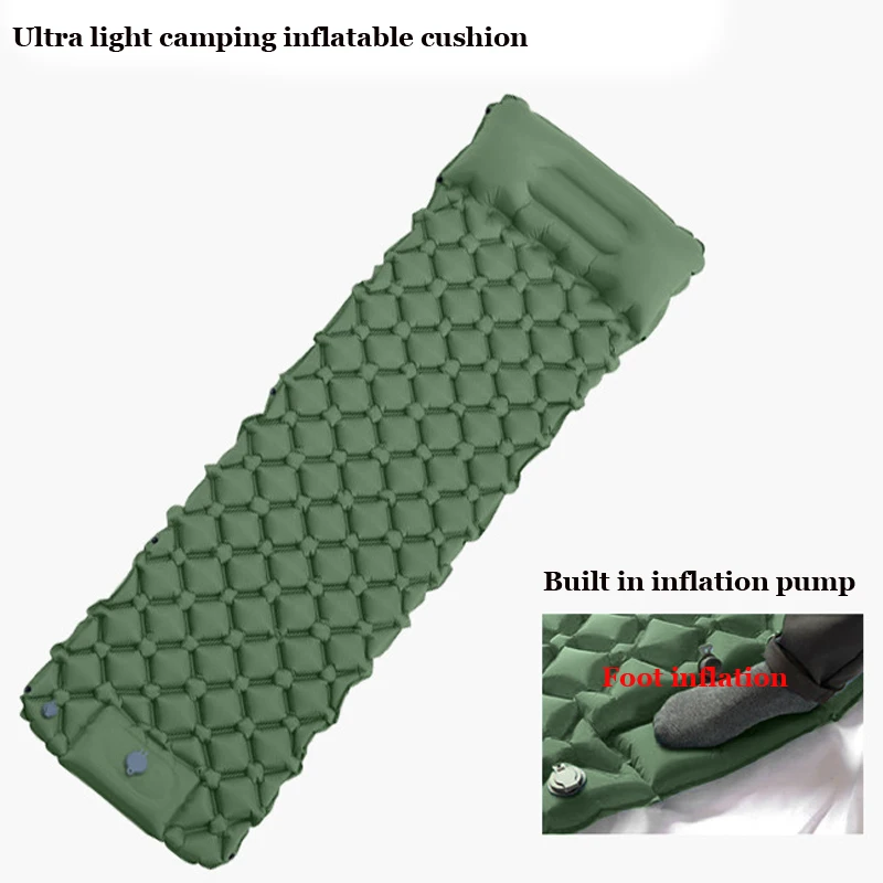 

Inflatable Mattress Built in Inflation Pump Camping Mattress Air Mattress Ultralight Outdoor Sleeping Pad Travel Air Mat 에어매트