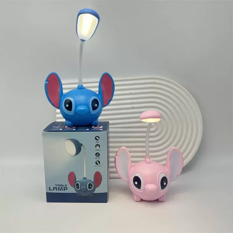 Disney Stitch With Pencil Sharpener Foldable Light Usb Creative Cartoon Student Desktop Light Bedhead Night Light Learning Light