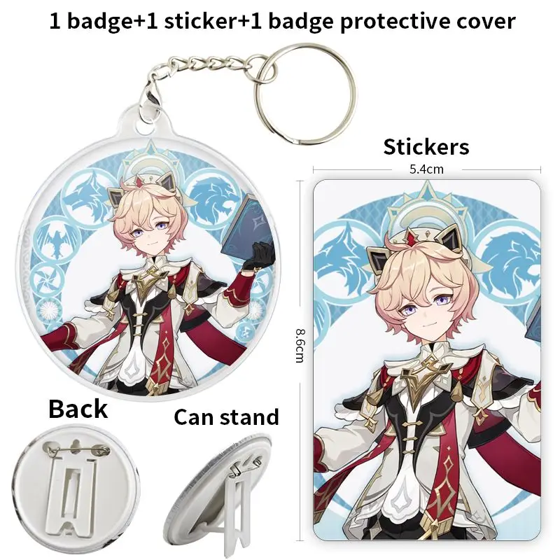 داليا جينشين تأثير لعبة أنيمي شخصية لينة زر شارة بروش مرساة الأجهزة الطرفية دبوس حلية قلادة هدية لصديق