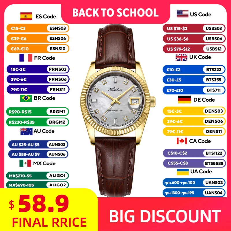 Luxury Watch Hand - Addies – montre à Quartz pour