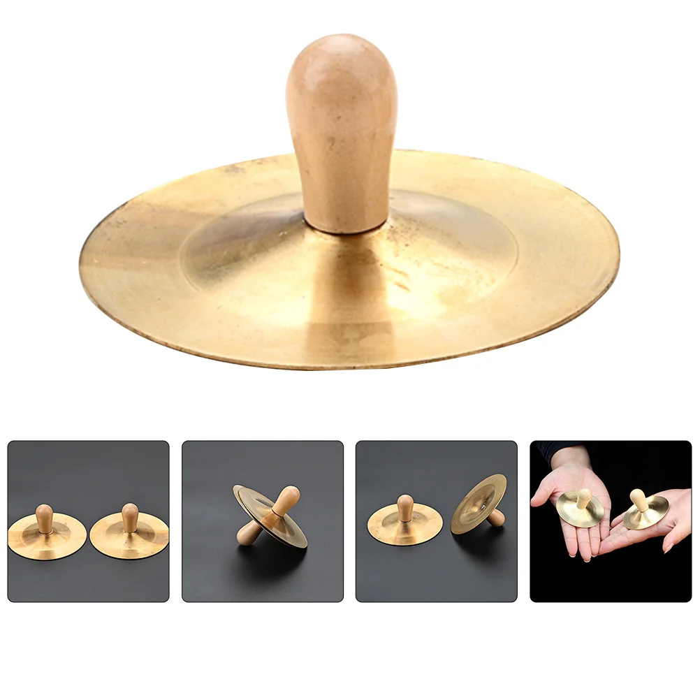 

1Pair Small Finger Cymbals for Kids Dancing Party Props Durable Metal Design Easy to Play Portable Musical Instrument