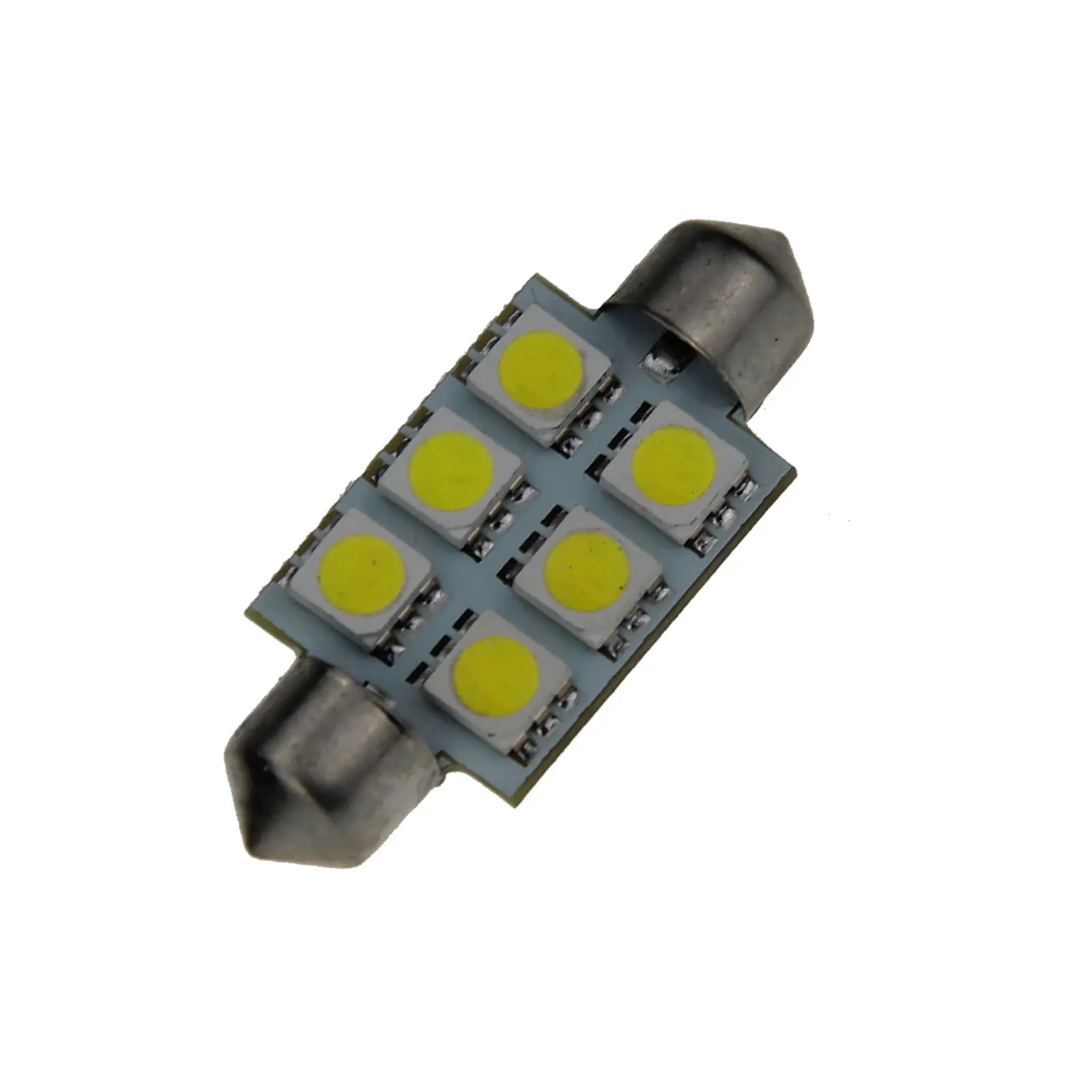 10x White Car 39MM Festoon Light Internal Blub 6 Emitters 5050 SMD LED 3423 I202-W