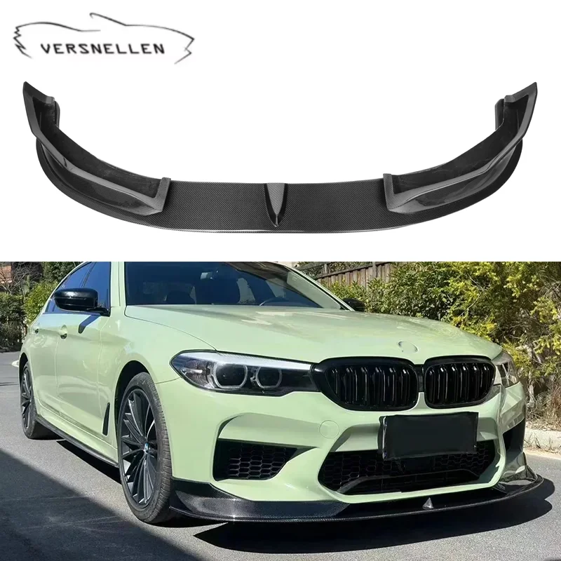 

High Quality 3PCS Carbon Fiber AC Style Front Bumper Lip for BMW M5 F90 2018-2019 Front Spoiler Lip
