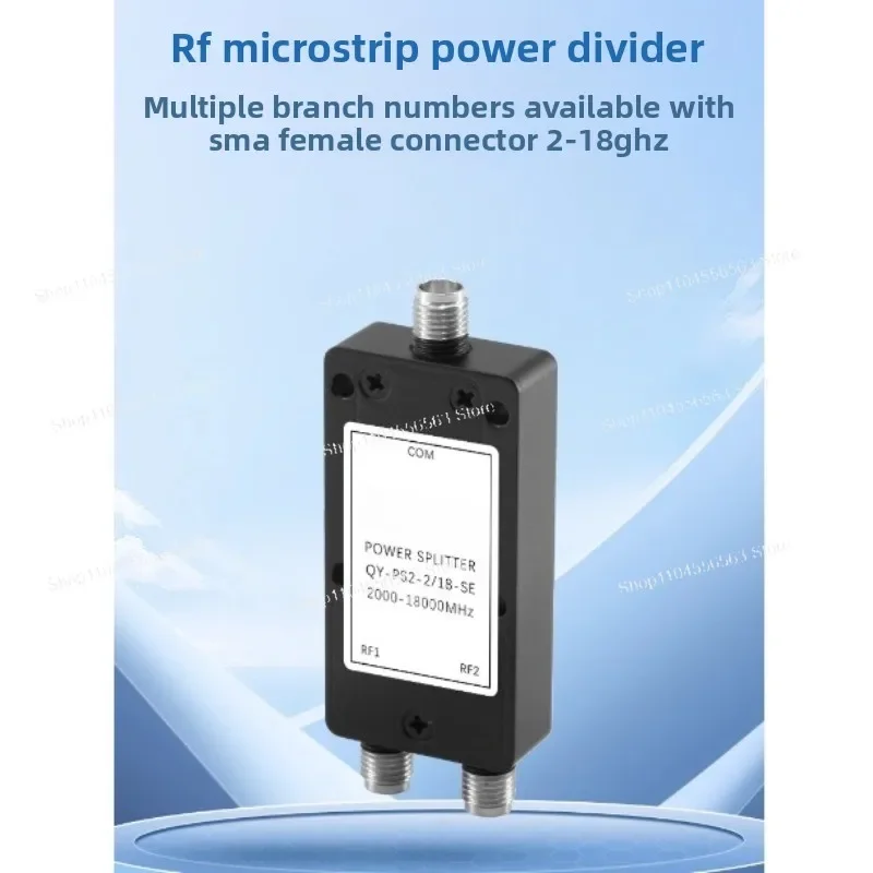 2-18GHz High Frequency RF Power Divider, 1-to-2 SMA Combiner