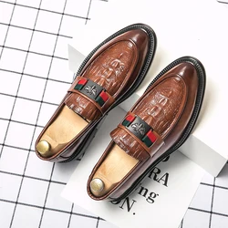 Men Casual Shoes Breathable Leather Loafers Business Office Shoes For Men Driving Moccasins Comfortable Slip On Tassel Shoe37-44