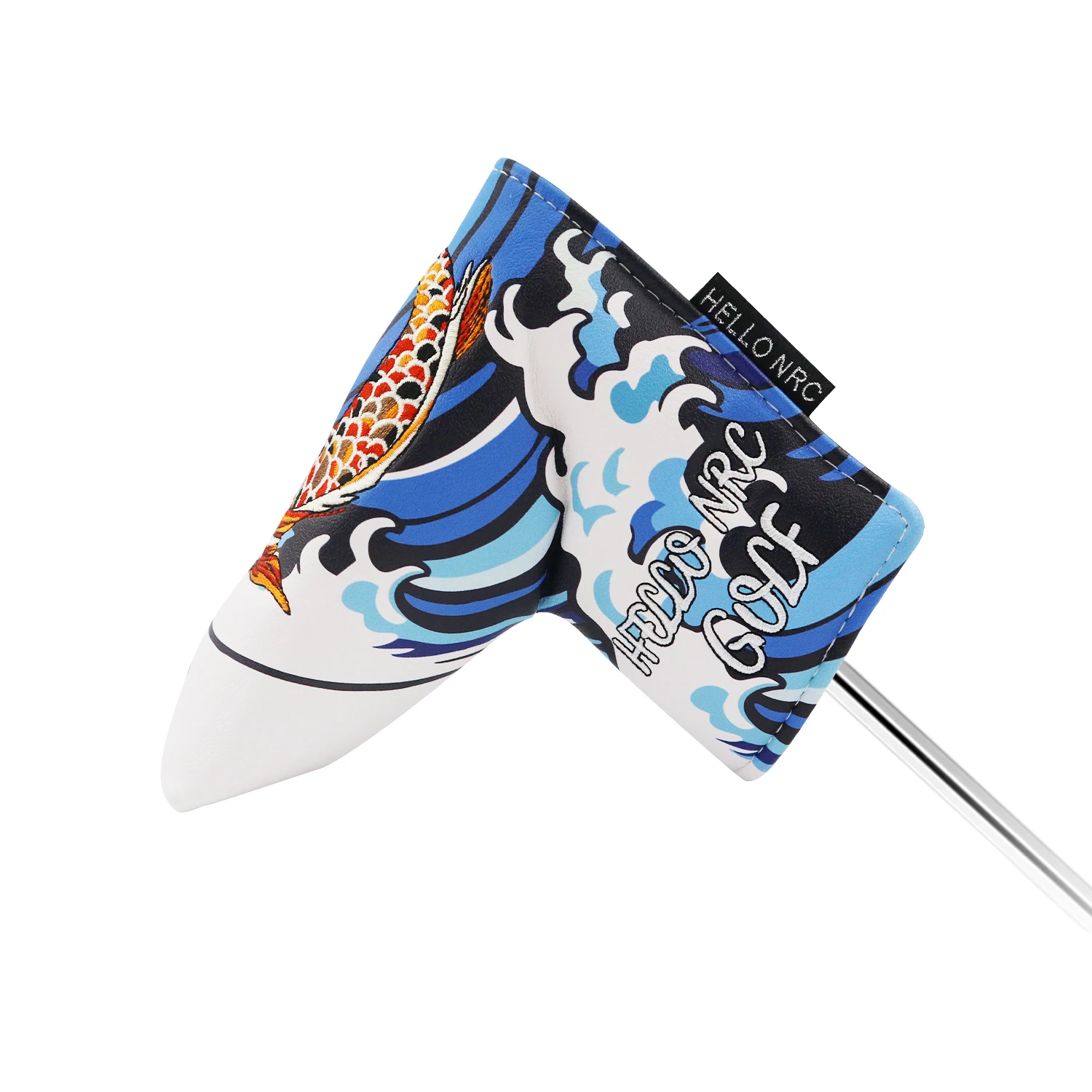 Description Picture 6 of itemGolf Putter Head Covers PU Leather Magnetic Closure For Blade Club Protect Cover Koi Styles Golf Training Accessories Supplies