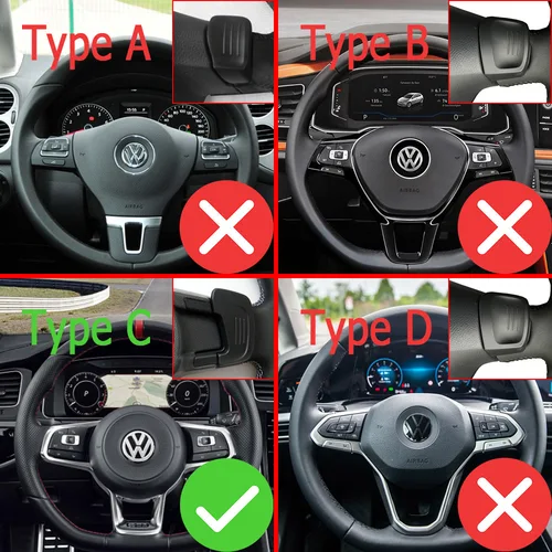 Imagen 2 del producto Para VW Golf 7 GTI R GTE GTD Volkswagen Tiguan r-line volante de coche reemplazar paletas de cambio extensión DSG accesorios de palancas de cambios