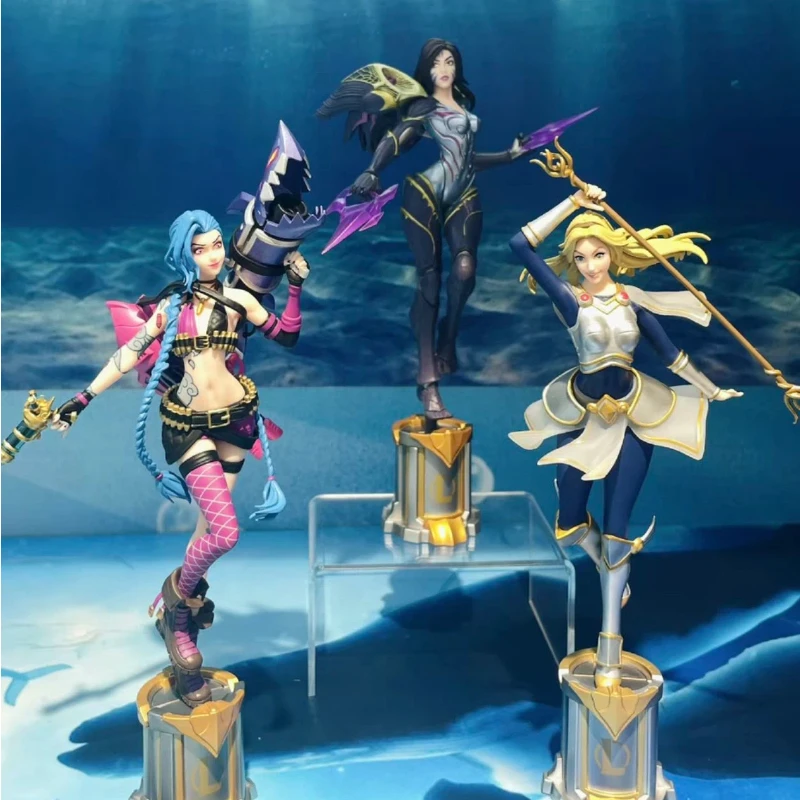 

Фигурка аниме League of Legends 22 см Luxanna Crownguard Lux Kaisa Jinx, экшн-фигурка, настраиваемая трендовая фигурка Tiktok, подарок на день рождения
