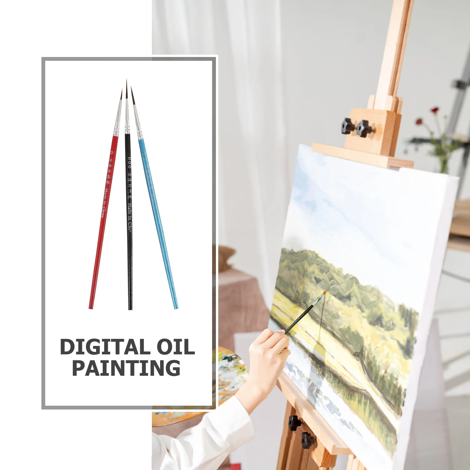 

30 Pcs Oil Brush Set Detail Paint Easy Nail Artist Painting Brushes for Drawing Wood Artists