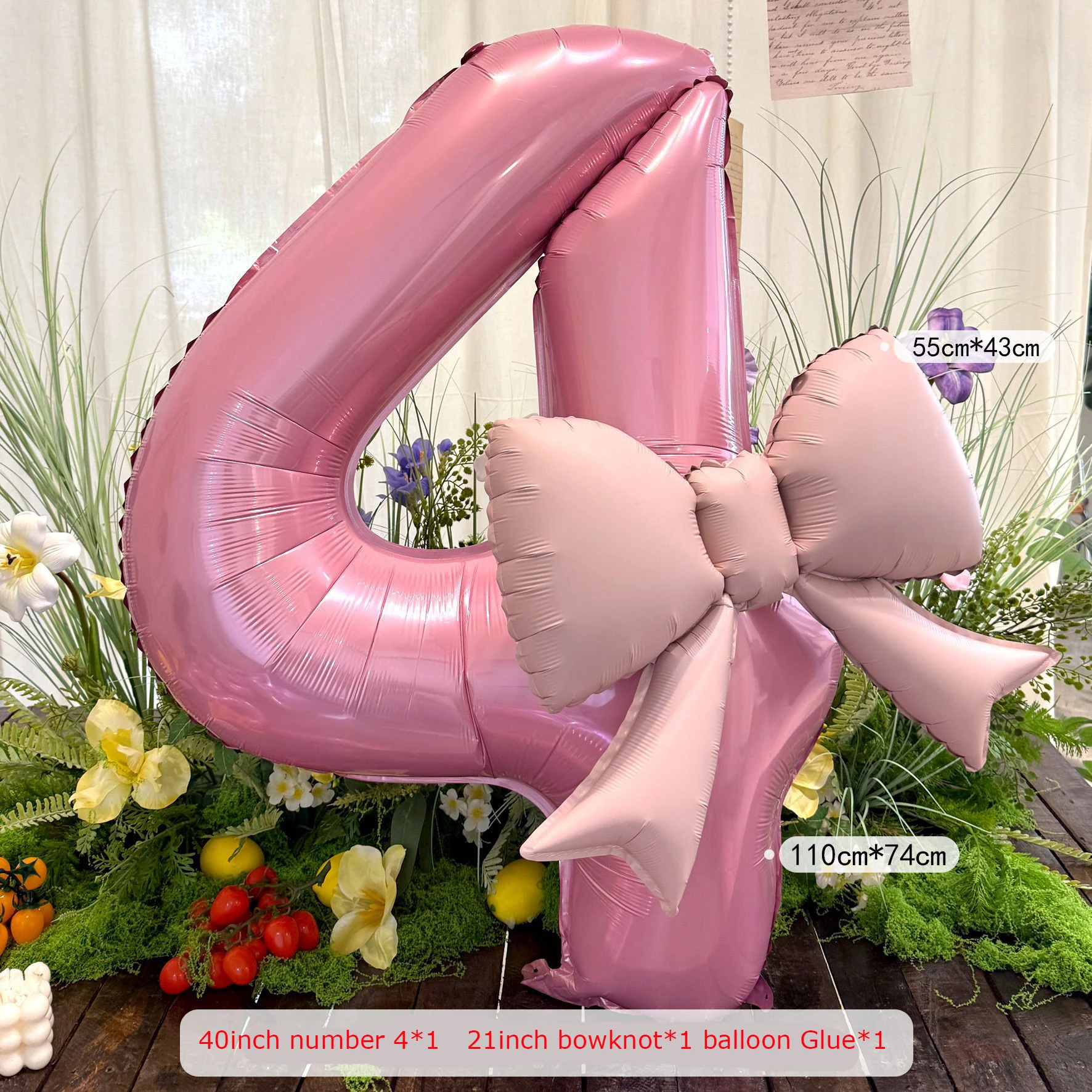 2 stks 40 inch Roze Strik Nummer Folie Ballonnen Bruiloft Verjaardagsfeestje Decoratie Verjaardag Decor Foto Props Feestartikelen