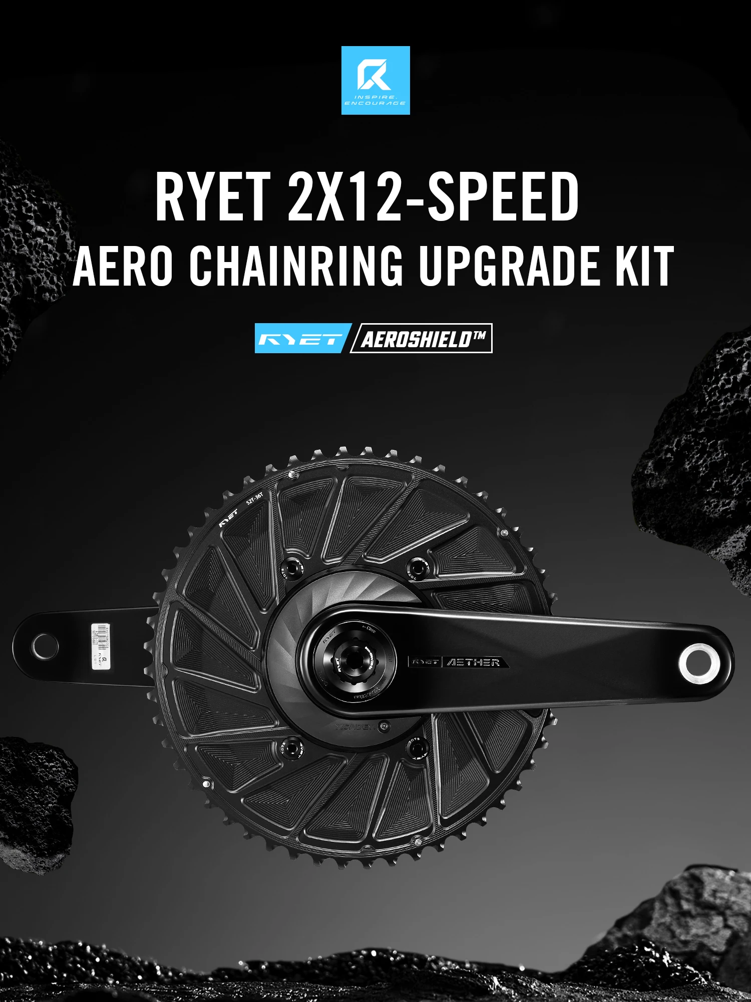 RYET Aero Racefiets Kettingblad 50-34T 52-36T 54-40T 56-42T Fietskettingwiel Compatibel met 1&2x11/12 Versnellingen voor Racefietsen & TT Fietsen - afbeelding 2