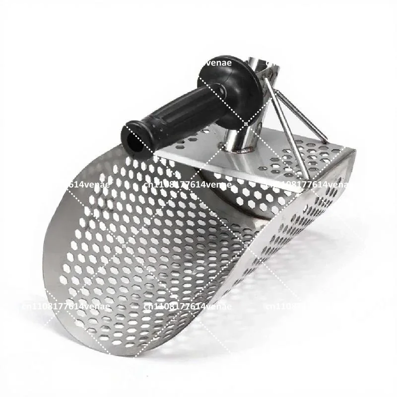 

Stainless Steel Beach Sand Scoop Shovel for Metal Detector Hunting, Treasure Detecting Tool with Hex Handle