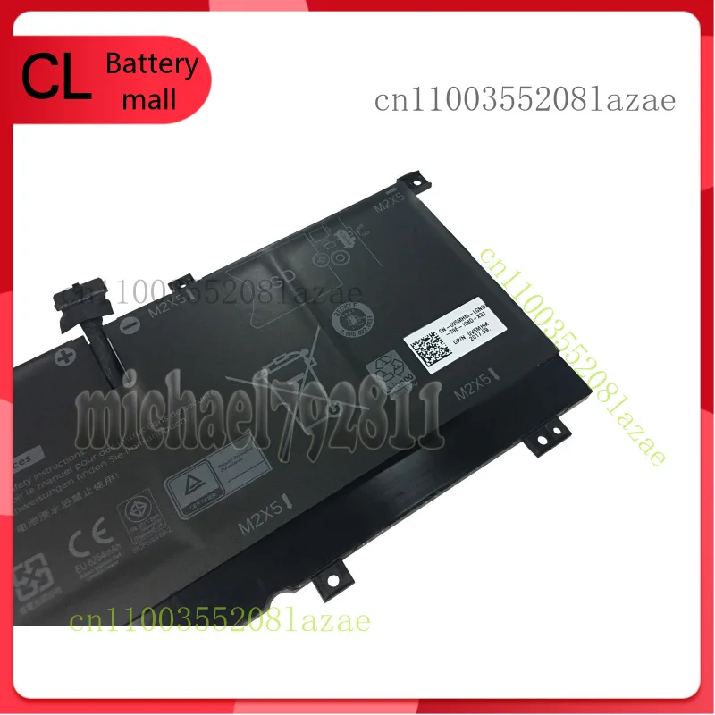 بطارية مدمجة جديدة 11.4V 75Wh 8N0T7 متوافقة مع سلسلة Dell XPS 15 9575