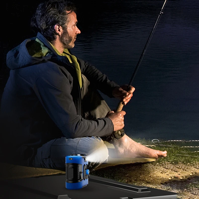 مروحة معلقة على الخصر عالية السرعة، مشبك خصر محمول USB، بطارية 8000 مللي أمبير في الساعة، مروحة صغيرة لبنك الطاقة في موقع البناء الخارجي، يمكن ارتداؤها #6