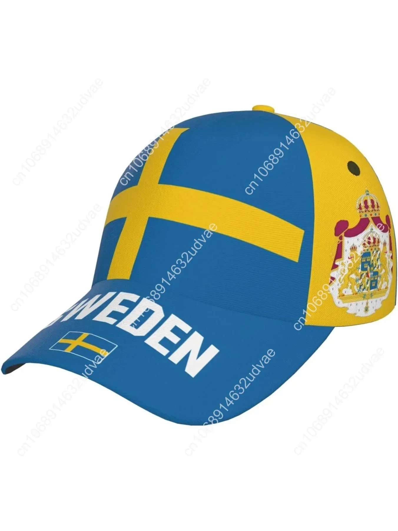 

Sweden Flag Swedish Baseball Cap 3D Full Print Adult Unisex Adjustable Hat Soccer Patriotic Caps