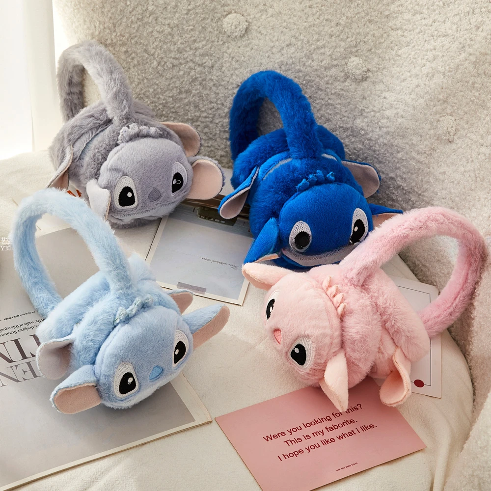 Disney Stitch Earmuffs, Winter Children's Cartoon Stitch Warm Earmuffs, Anti-cold and Anti-freeze, Thickened Ears To Keep Warm