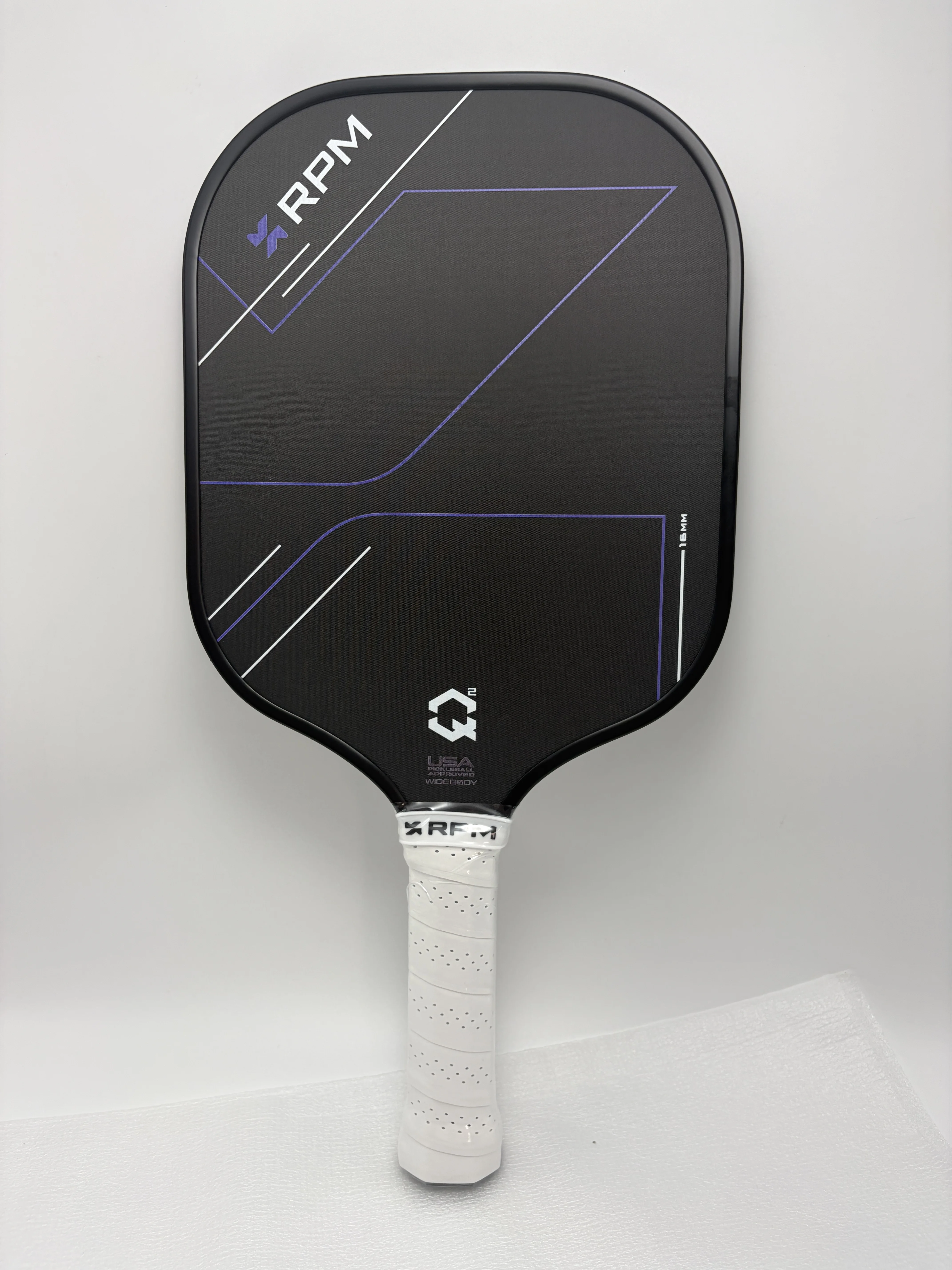 RPPM Q2 Original 1:1 16mm Wide T700 Carbon Fiber USAPA Approved Professional Pickleball Paddle Multi-Zone Full EPP Foam Core