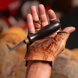 Handmade Leather Shoe Embossing Knife, DIY Leather Craft Shoe Making, Shoe Repair, Leather Embossing Tool With Solid Wood Handle