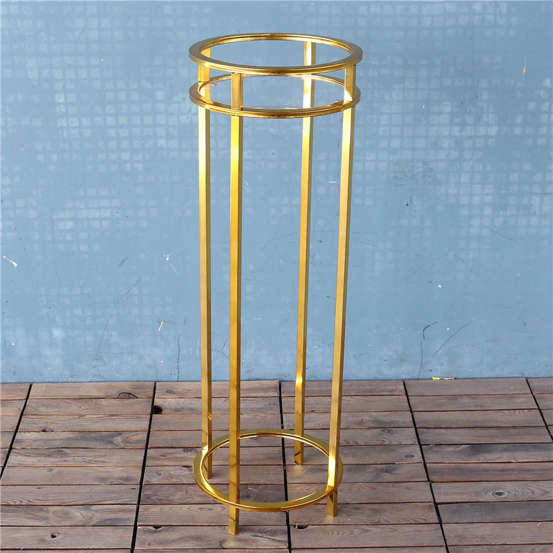 

Party Event Decoration Gold Plated Table Centerpiece Flower Stands with Acrylic Plate Flower Ball Holder Wedding Site Decor Prop