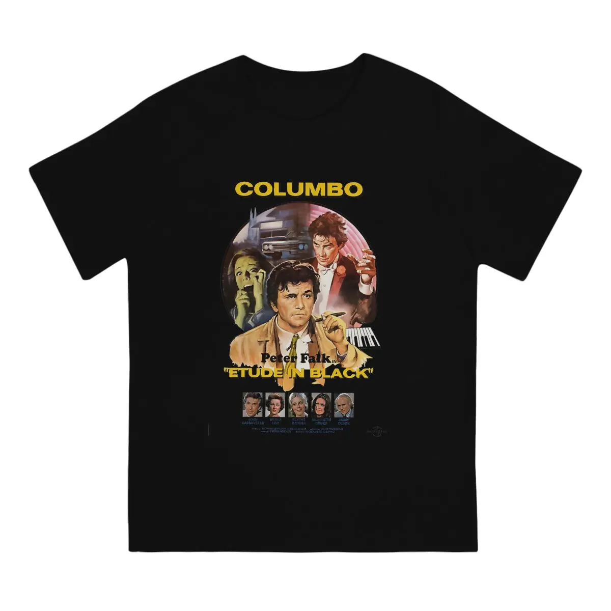 Columbo TV Series Cassavetes T Shirt Grunge Men's Tees Summer Cotton Clothing Harajuku O-Neck TShirt