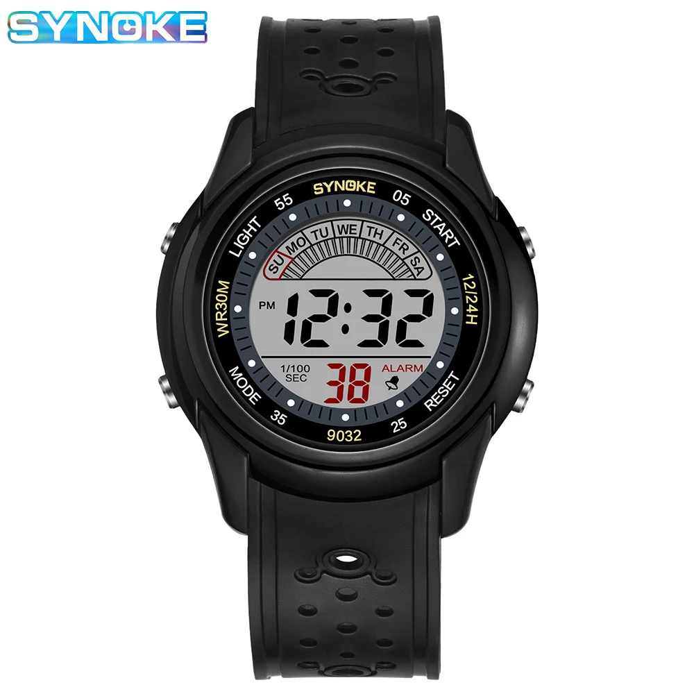 SYNOKE Electronic Watch For Mans Sport Watch Multifunction Sports Waterproof Luminous LED Digital Watch Boy Student Fashion