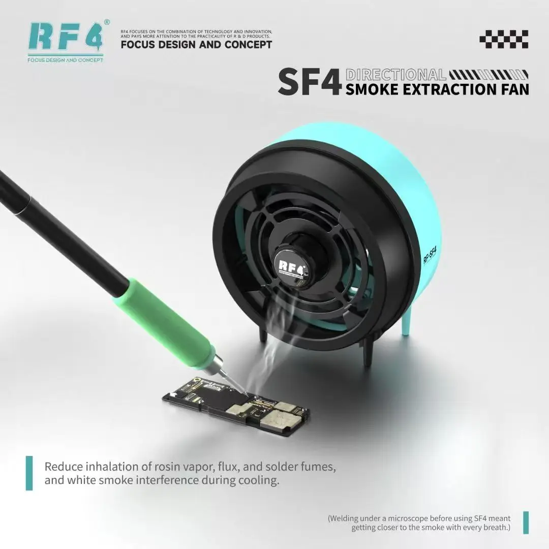 RF4 SF4 Mobile Phone Repair Welding Desktop Directional Smoking Fan Welding Motherboard Chip IC Smoking Exhaust Fan view 2