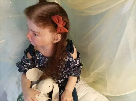 تخصيص إمدادات محدودة 41 بوصة تولد من جديد غابريلا الطفل مع الشعر الجذور يدويا لتقوم بها بنفسك جزء رسمت كيت مع الجسم القماش #6