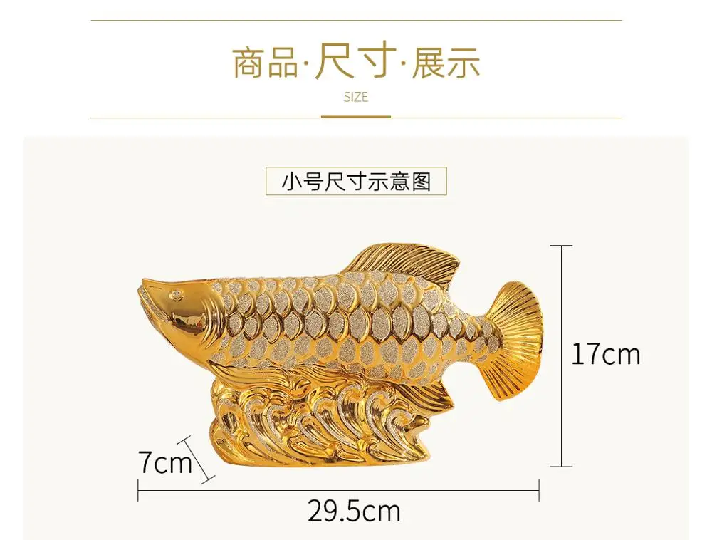 Imagem -02 - Eficiente Arowana Golden Fish Art Estátua Talismã da Sorte Dinheiro da Sorte Venda Quente Casa Escritório Loja Quarto Top Cool Venda Quente