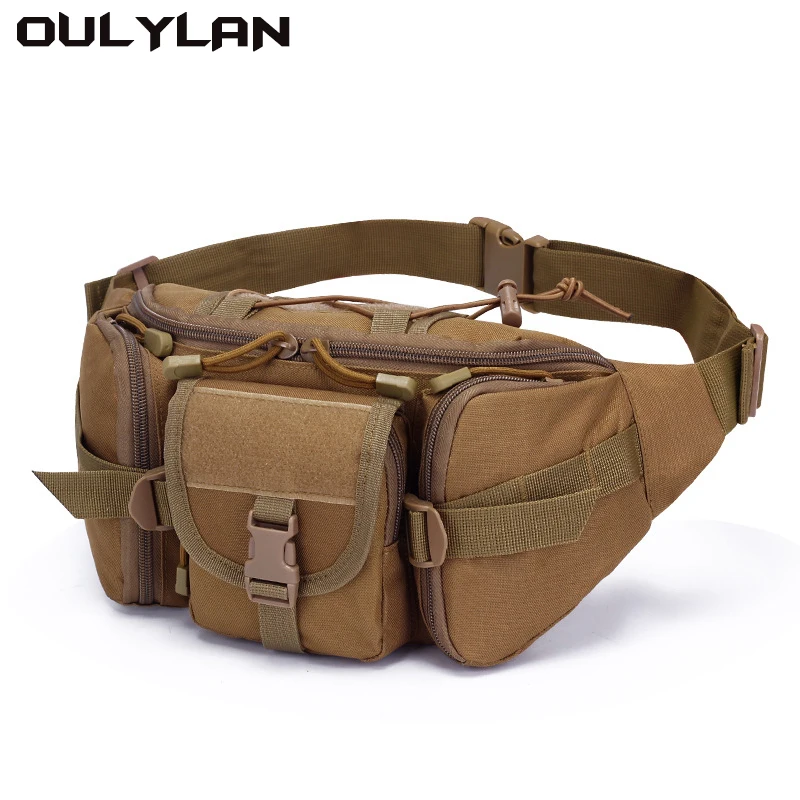 

Oulylan Outdoor Waist Bag Men Tactical Waterproof Camouflage Hunting Hiking Climbing Nylon Belt Pack Combat Chest Bags