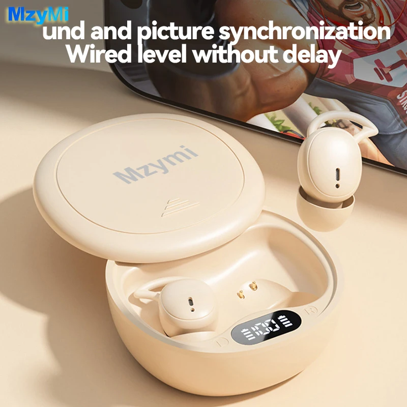 Bluetooth Xiaomi-M73ワイヤレスヘッドセット,隠しステレオヘッドセット,マイク付きノイズキャンセリングヘッドセット,5.4 tws Sleep