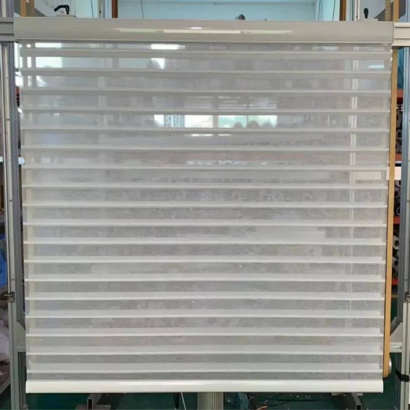 Customized Solar Panel Battery Motorized Blackout Triple Sheer Blinds