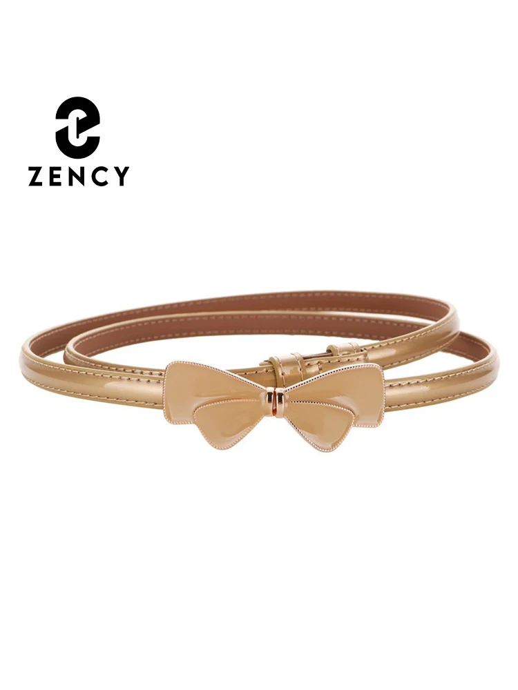 Zency Elegant Versatile Bow Ladies Style Women Belts High Quality Fashion Waist Belt For Jeans Dress Black White Gold Dark Blue