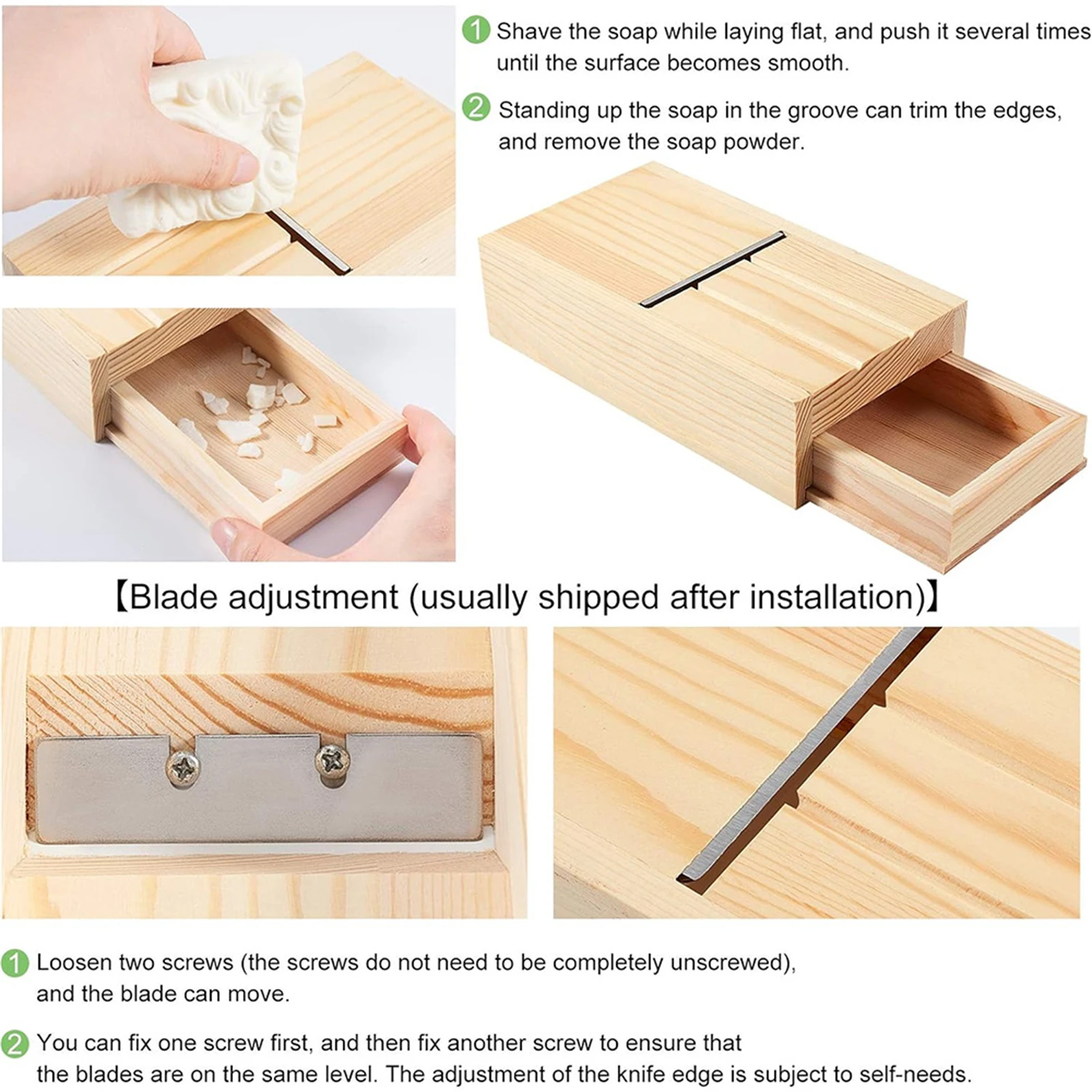 Seifenhobel-Schneidewerkzeug, Schubladenbox, Holz-Seifenhobel, Handgefertigte Seifen und Kerzen, Trimmwerkzeug, DIY-Bastelwerkzeug – Detail 4