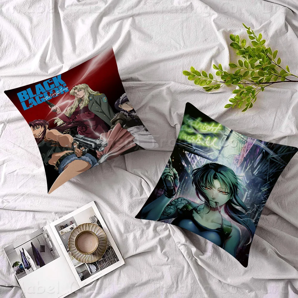 

BLACK LAGOON Cartoon Pillow Cover Sofa Cushion Cover Home Room Decoration Children Gift