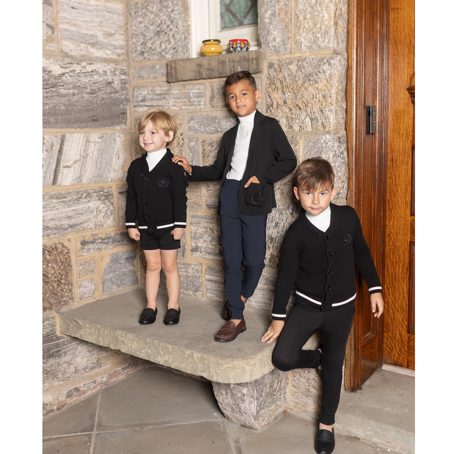 AP Velvet Collection AW26 Girls Lace Velvet Patchwork Dress Cute Baby Girls Set Boys Blazer Brother Sister Matching Clothing image 5