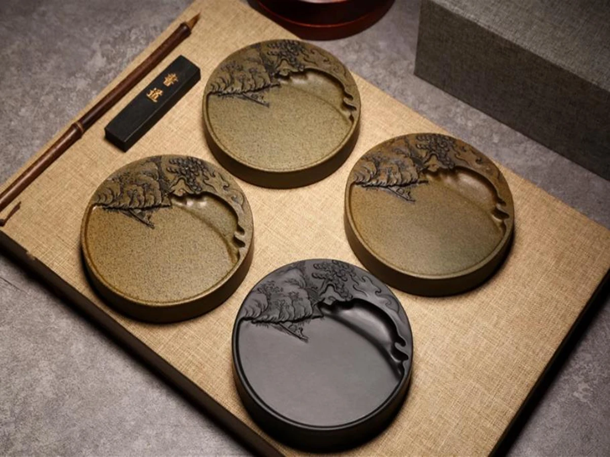 She Inkstone Small Inkstone Sumi-e Water Ink Brush Chinese Calligraphy Painting Tools image 3