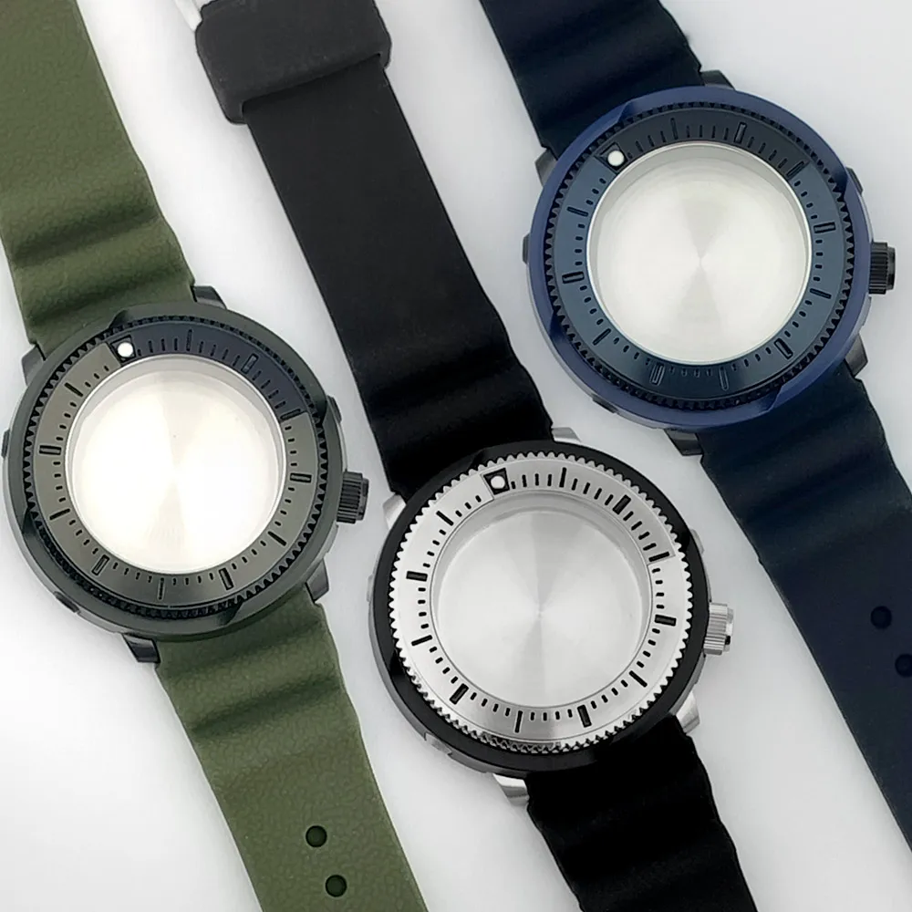 

Корпус часов диаметром 45 мм подходит для механизмов NH35, сапфировая линза C3, светящаяся серебристая, черная, синяя, зеленая, детали коробки для механических часов
