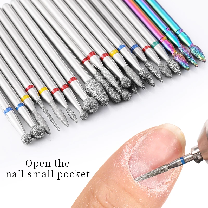 10/7/6pcs Set Tungsten Steel Nail Drill Bits Rotery Electric Milling Cutters Manicure Nail Grinding Head Cuticle Burr Nail Tool