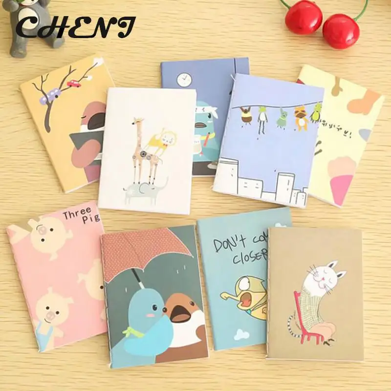1Pc Mini Cute Cartoon Notebook Handy Pocket Notepad Paper Journal Diary Portable