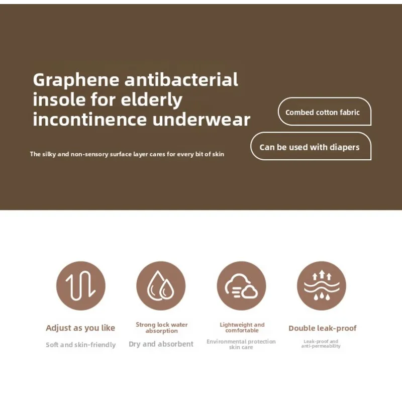 ملابس داخلية قطنية قابلة للغسل لكبار السن والكبار كبار السن سلس البول قابلة لإعادة الاستخدام مانعة للتسرب بانت السرير ترطيب حماية حفاضات تنفس