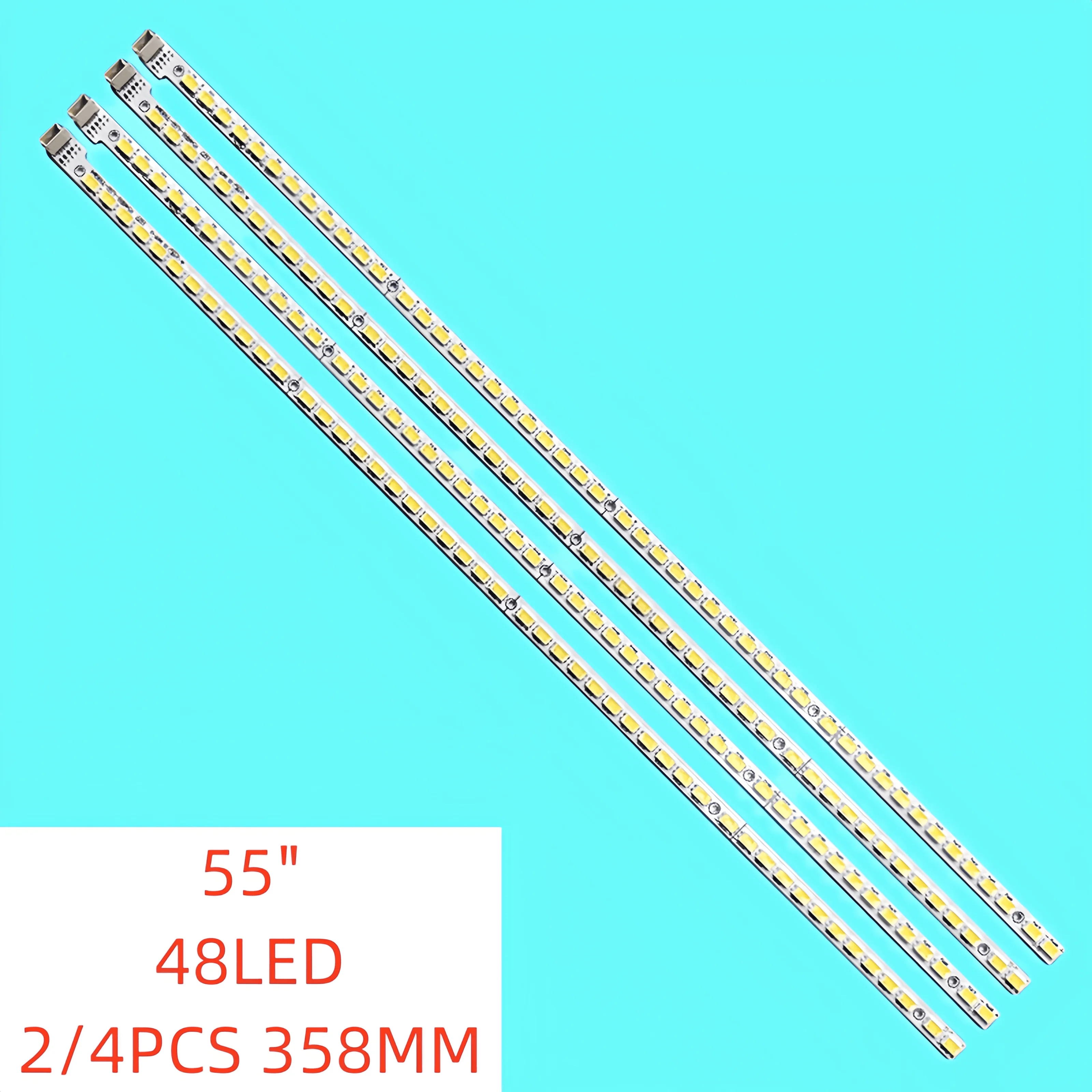 

4pcs/set New LED Backlight Strip for 55"TV 55E65SG LED55IS95D V546H1-LS2-TLEM4 V546H1-LS2-TREM4 LED55XT39G3D 55KQ68 358MM