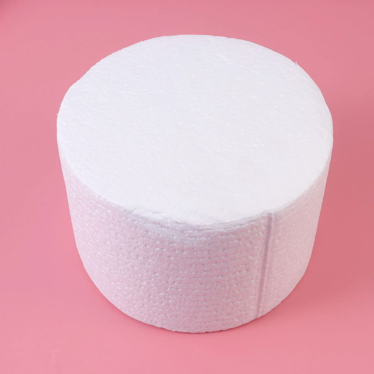 

Decorative Material 12CM Diameter Round Foam Cake Molds for Practice Baking Display Customizable Lightweight White Shapes