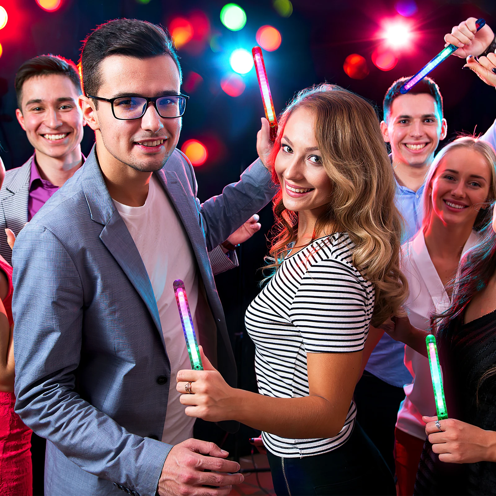 

30 Pcs Light Stick Glow Multi Colour Fluorescent Sticks for Concert Flash Flashing